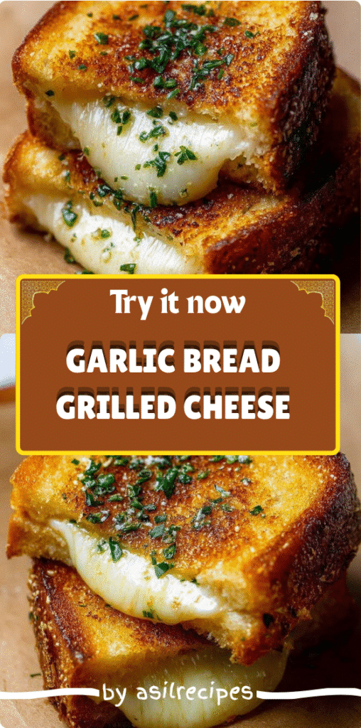 Easy Garlic Bread Grilled Cheese Sandwich Recipe